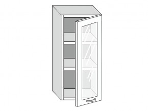 19.40.3 Шкаф настенный (h=913) на 400мм с 1-ой стекл. дверцей в Пласте - plast.magazin-mebel74.ru | фото