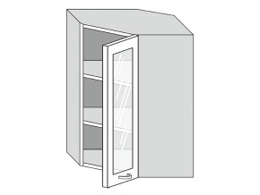 19.60.3у Шкаф настенный (h=913) угловой на 600мм со стекл. дверцей в Пласте - plast.magazin-mebel74.ru | фото