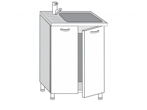 2.60.2мн Шкаф-стол на 600мм под накладную мойку с 2-мя дверцами в Пласте - plast.magazin-mebel74.ru | фото