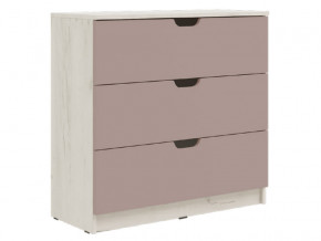 Комод 3 ящика (800) Юниор-4 Шарли Pink в Пласте - plast.magazin-mebel74.ru | фото