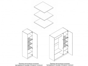 Комплект полок шкафа 1 дверного или 3 дверного в Пласте - plast.magazin-mebel74.ru | фото