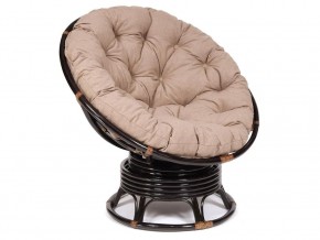 Кресло-качалка Papasan w 23/01 B с подушкой Antique brown, экошерсть Коричневый в Пласте - plast.magazin-mebel74.ru | фото