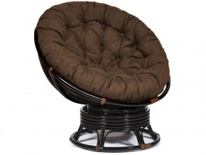 Кресло-качалка Papasan w 23/01 B с подушкой Antique brown, ткань Коричневый в Пласте - plast.magazin-mebel74.ru | фото