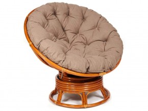 Кресло-качалка Papasan w 23/01 B с подушкой Cognac, экошерсть Коричневый в Пласте - plast.magazin-mebel74.ru | фото