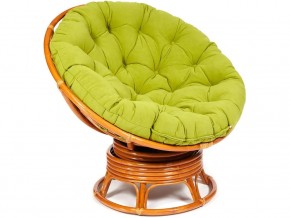 Кресло-качалка Papasan w 23/01 B с подушкой Cognac, флок Олива в Пласте - plast.magazin-mebel74.ru | фото