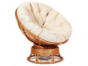 Кресло-качалка Papasan w 23/01 B с подушкой Cognac, ткань Старт в Пласте - plast.magazin-mebel74.ru | фото