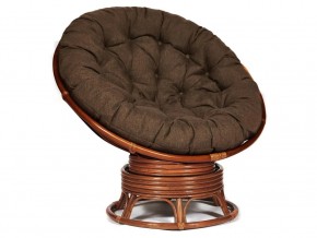 Кресло-качалка Papasan w 23/01 B с подушкой Pecan, ткань Коричневый в Пласте - plast.magazin-mebel74.ru | фото