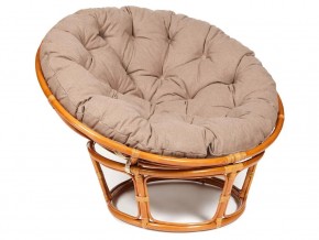 Кресло Papasan 23/01 W с подушкой Cognac, экошерсть Коричневый в Пласте - plast.magazin-mebel74.ru | фото