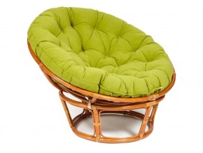 Кресло Papasan 23/01 W с подушкой Cognac, флок Олива в Пласте - plast.magazin-mebel74.ru | фото