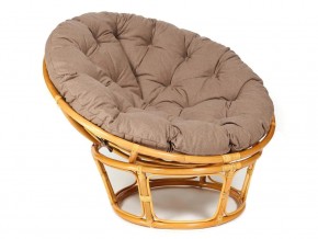 Кресло Papasan 23/01 W с подушкой Honey, экошерсть Коричневый в Пласте - plast.magazin-mebel74.ru | фото