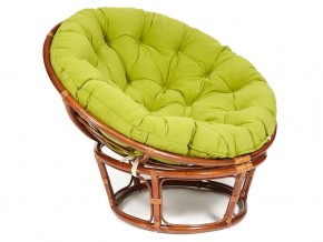 Кресло Papasan 23/01 W с подушкой Pecan, флок Олива в Пласте - plast.magazin-mebel74.ru | фото