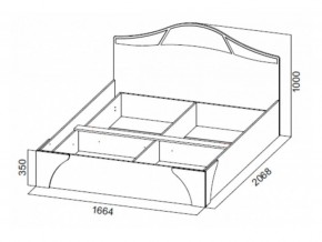 Кровать двойная (№2 универсальная без матраца 1,6*2,0 в Пласте - plast.magazin-mebel74.ru | фото