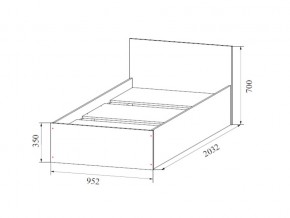 Кровать одинарная (Без матраца 0,9*2,0) в Пласте - plast.magazin-mebel74.ru | фото