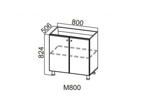 М800 Стол-рабочий 800 (под мойку) в Пласте - plast.magazin-mebel74.ru | фото