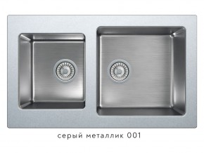 Мойка комбинированная Tolero twist TTS-840 Серый металлик 001 в Пласте - plast.magazin-mebel74.ru | фото