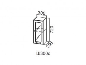 Ш300с/720 Шкаф навесной 300/720 (со стеклом) в Пласте - plast.magazin-mebel74.ru | фото