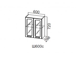 Ш600с/720 Шкаф навесной 600/720 (со стеклом) в Пласте - plast.magazin-mebel74.ru | фото