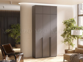 Шкаф трехстворчатый Норд 1200 с антресолью графит МГ в Пласте - plast.magazin-mebel74.ru | фото
