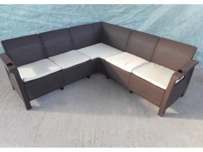 Угловой диван Yalta Corner Set шоколадный в Пласте - plast.magazin-mebel74.ru | фото